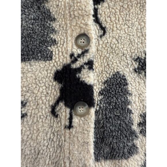 Vintage Paul Harris Design Cardigan Trees Deer Size LARGE - Picture 5 of 8